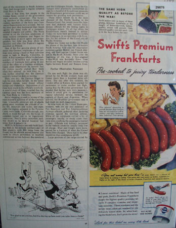 Swifts Premium Frankfurts 1944 Ad