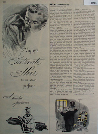 Vigneys Intimate Hour Perfume Ad 1947