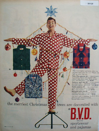B V D Christmas Ad 1951