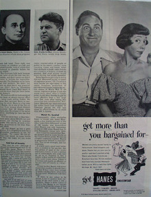 Hanes Syd Caesar and Imogene Cocoa Ad 1952