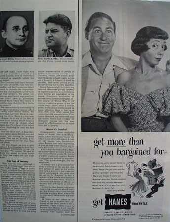 Hanes Syd Caesar and Imogene Cocoa Ad 1952