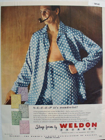 Weldon Pajamas Sleep Its Wonderful Ad 1949
