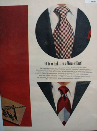 Bold Look Necktie Windsor Knot Ad 1948