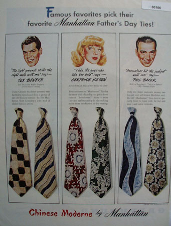 Manhattan Ties and Tex Beneke Ad 1946