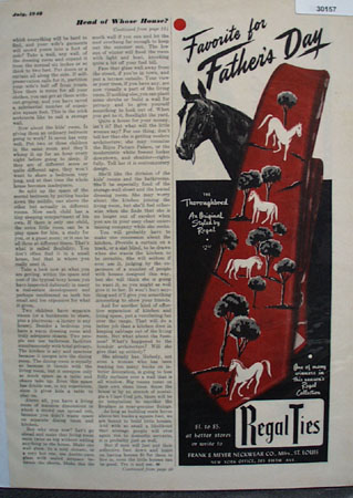 Regal Ties Fathers Day Ad 1948