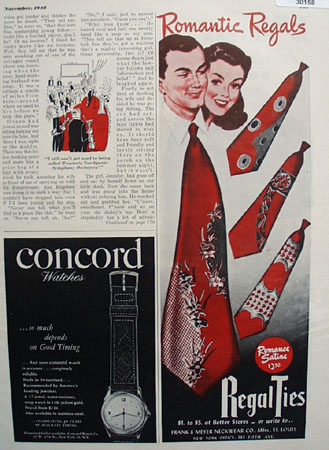 Regal Ties Romantic Ad 1948