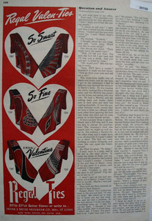 Regal Ties Valenties Ad 1949