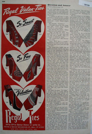 Regal Ties Valenties Ad 1949