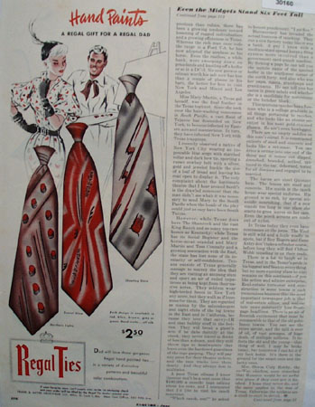 Regal Ties Hand Paints Ad 1951