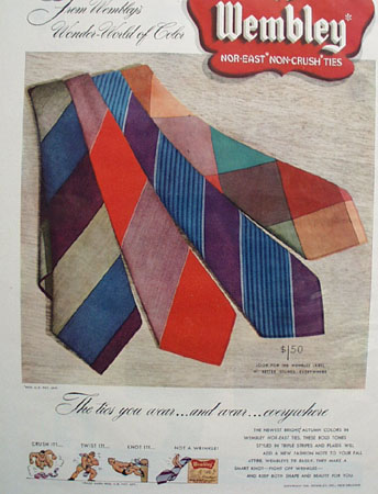 Wembley Ties Wonder World of Color Ad 1948