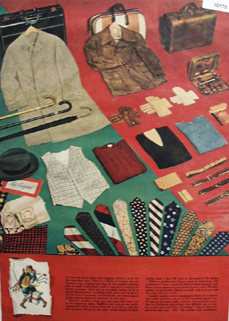Gifts For Men Luggage Canes Ties Ad 1948