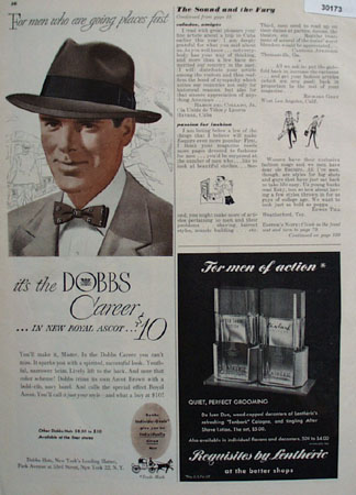 Dobbs Hats Men Going Places Fast Ad 1949
