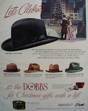 Dobbs Hats Lets Celebrate Ad 1950