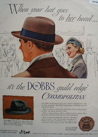 Dobbs Hat Guild Edge Cosmopolitan Ad 1949