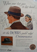 Dobbs Hat Guild Edge Cosmopolitan Ad 1949