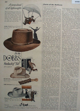 Dobbs Hats Hankachif Felt Hat Ad 1948