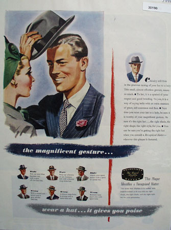 Wear A Hat The Magnificent Gesture Ad 1946