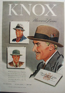 Knox Hats Narrowed Brims Ad 1947