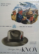 Knox Hat Where Action Is In The Air Ad 1944