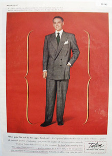 Talon Zipper Suit In Upper Brackets Ad 1947