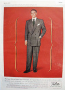 Talon Zipper Suit In Upper Brackets Ad 1947
