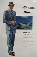 Channel Blue Drawing by Martin Burniston Ad 1948