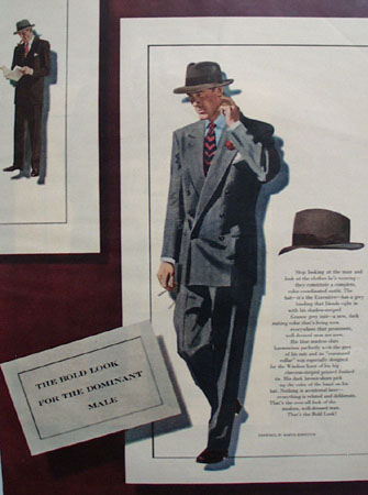 Bold Look Dominant Male Drawing by Martin Burniston Ad 1948