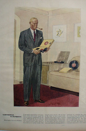 Sartorial Symphony Drawing by Laurence Fellows Ad 1947