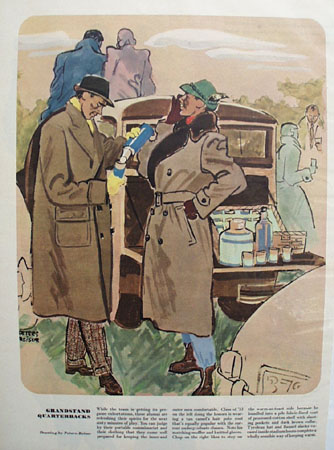 Grandstand Quarterbacks Drawing By Peters Reiser Ad 1947