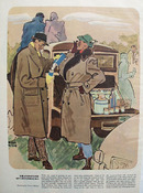 Grandstand Quarterbacks Drawing By Peters Reiser Ad 1947