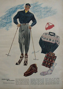Snowplow or Slalom Drawing by H K Runnette Ad 1947