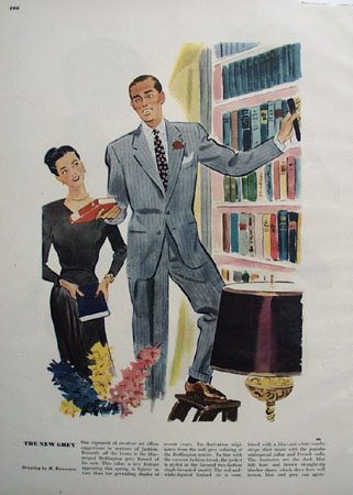 The New Grey Drawing by H Runnette Ad 1947