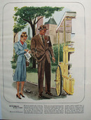Luncheon A La Cart Drawing by H Runnette Ad 1947