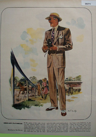 Odds On Favorite Drawing By Mal Murley Ad 1947
