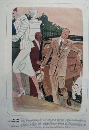 Guest Conductor Drawing by Peters Reiser Ad 1947
