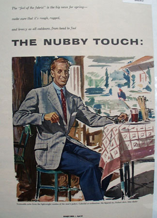 The Nubby Touch Man Sitting At Table Ad 1953