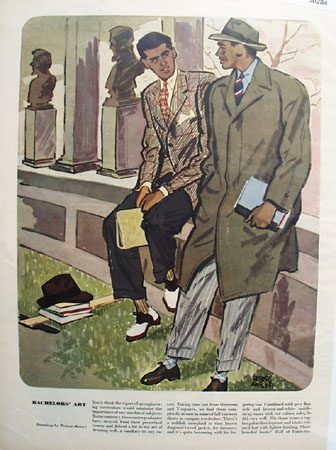 Bachelors Art Drawing by Peters Reiser Ad 1947