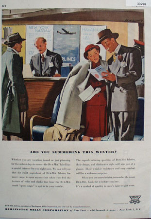 Burlington Mills Summering This Winter Ad 1947
