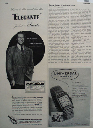 California Sportswear Jacket in Suede Ad 1948
