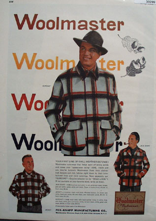 Fox Knapp Mfg Woolmaster Mens Jacket Ad 1948