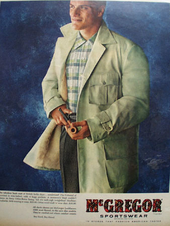 McGregor Sportswear Fabulous Bush Coat Ad 1955
