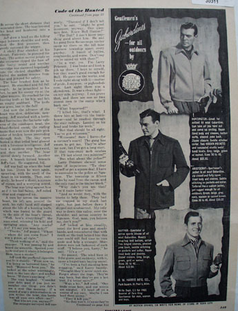 B W Harris Gentlemens Gabardines Ad 1950