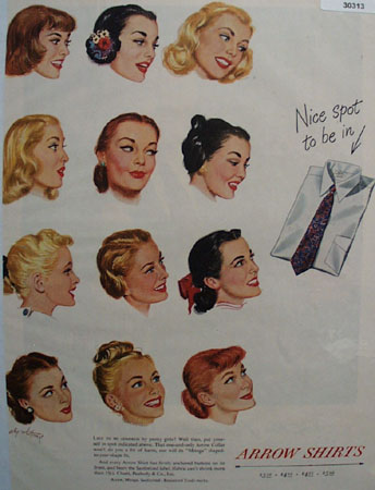 Arrow Shirts.Nice Spot to Be In Ad 1948