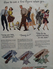 Arrow Shirts How To Cut Fine Figure Ad 1947