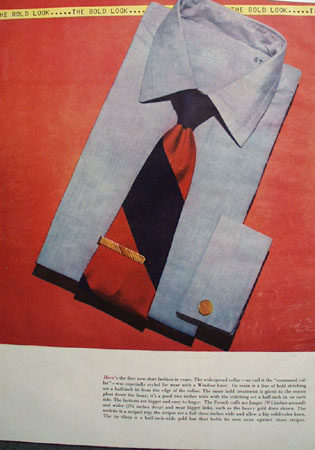 Bold Look Command Collar Blue Shirt Ad 1948