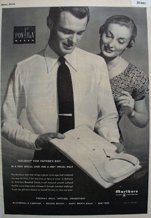 Marlboro Holiday for Fathers Day Shirt Ad 1948