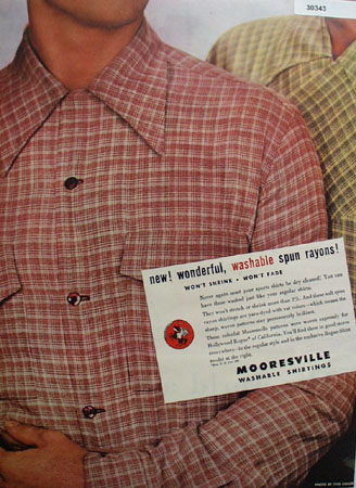 Rogue Shirts Wonderful Washable Spun Rayon Ad 1947