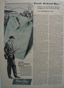 Nelson Paige Shirts In Best Dressed Circles Ad 1948