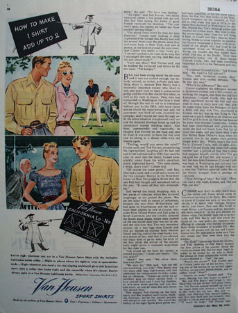 Van Heusen Sport Shirt One Shirt Add Up to 2 Ad 1946