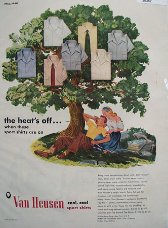 Van Heusen Shirts In Shade Tree Ad 1948